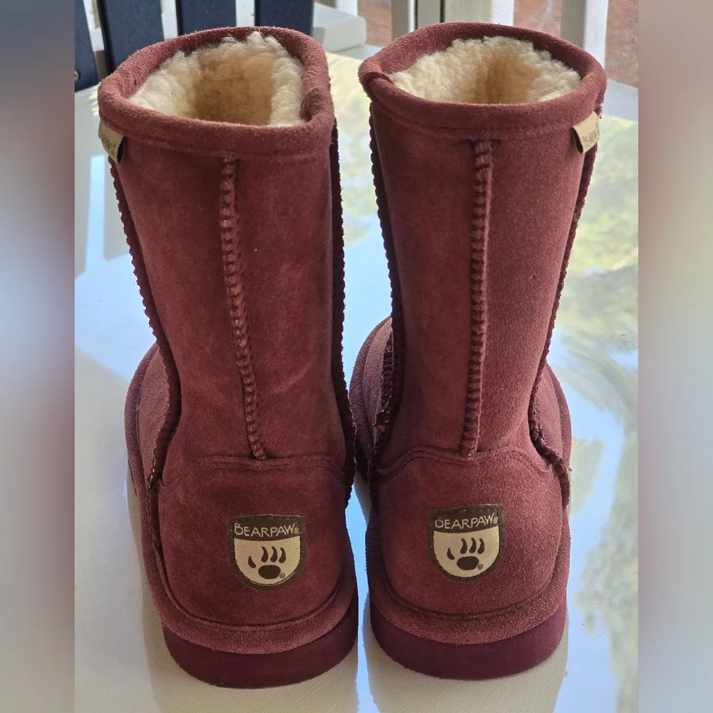 BearPaw Purple Suede Winter Boots Sz 6/7